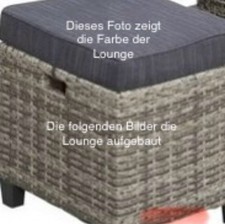 Gartenlounge-Set Konifera Lyon 12 tlg. Beige/braun Abbildung zeigt grau
