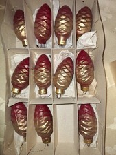 11 Weihnachtskugeln Christbaumschmuck Glaskugeln Zapfen Antik shabby Rarität