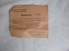 Reichsluftschutzbund Quittung Unfallversicherung Hauptschule München Gollierstr.