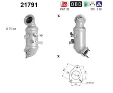 21791 catalytic converter - as,