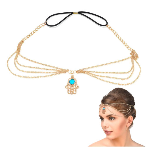 Gold haarkette damen - gold, mit