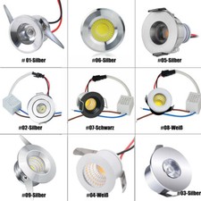 LED Spot Einbaustrahler Set Einbauleuchte Deckenleuchte Mini Strahler 1W/3W 230V