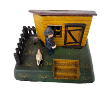 Spardose mechanische Spar Bank aus Gusseisen ein Geschenk in Vintage Eycatcher