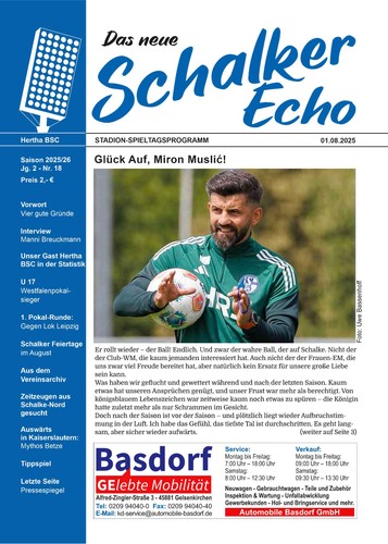 Schalker echo saison 2025 - saison, 2025/26