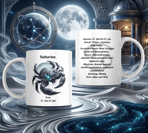 Sternzeichen krebs tasse - krebs,