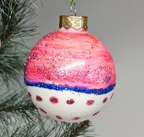 Christmas ball glass - , hand