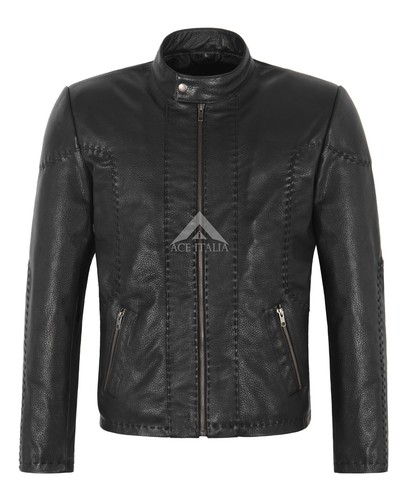 Herren lederjacke schwarz - herren,