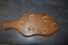 Schnapsbrett L: 26,5 cm mit und 6 Gläser Schnapsbrett Leiste Echtholz Massiv