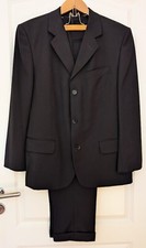 Herrenanzug Gr. 24, 2-teilig -  Farbe Antrazit  -  Schurwolle  (Vintage)