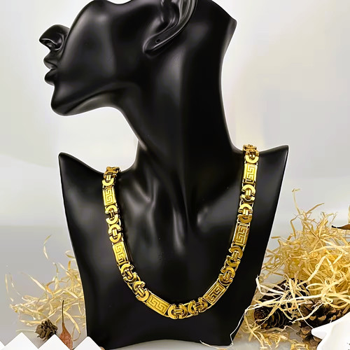 Edelstahlkette 18k vergoldet - edelstahlkette,