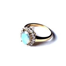 Ring 9 kt Gold Labradorit