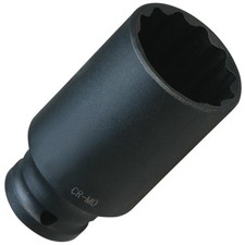 Steckschlüsseleinsatz Impact 1/2" Vielzahn 12-kant Nuss f. Schlagschrauber 34 mm