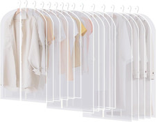 16 Stück Kleidersack Kleiderhüllen Lang 60 X 120/100/80Cm, Transparent Hochwerti