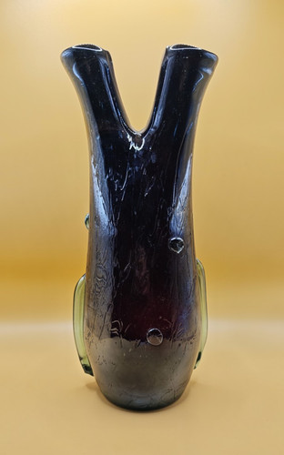 Schwarze glasvase mit - schwarze,