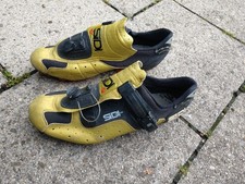 Sidi Tecno Airplus Gr 43 44 SPD MTB Rennrad Schuhe Fahrradschuhe Gold Gelb