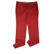 Walbusch Herren Jeans Hose Chino Stoff stretch Straight 98 W34 L34 Weinrot weich