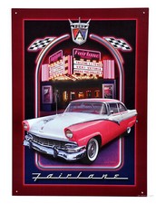Ford Fairlane Schild  30 x 40 Auto Klassiker 50er USA Rockabilly Poster  *701