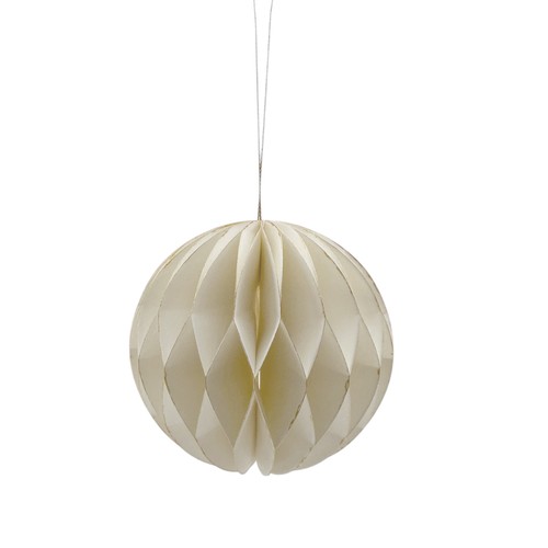 Papier weihnachtskugel weiß - weihnachtskugel,
