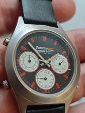 Benetton Formula 1 Vintage Quartz Watch Uhr  38mm