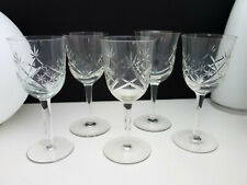 5 Antike Weingläser mit Sterne Schliff Jugendstil um 1900 alte Trinkgläser