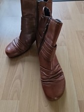 Damen Leder Caprice Boots GR:5/38 Schuhe Cognac Top Zustand?STIEFELETTEN
