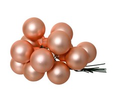 12 Glaskugeln am Draht 2,5cm