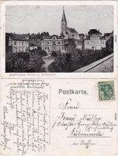 Brotterode Kirche und Marktplatz Trusetal b Schmalkalden Meiningen 1907
