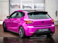 FOX Edelstahl Duplex Sportauspuff Seat Ibiza 6F 1.5 je 2x76mm doppelwandig