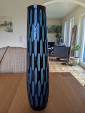 Überfang Glasvase, blau