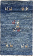 Original Perserteppich Gabbeh Ghashghai Orientteppich 140 cm x 83 cm  Alt Natur