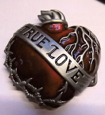 Gürtelschnalle TRUE LOVE Herz Buckle Heart Rockabilly
