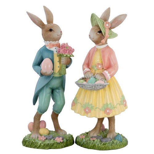 Osterhasen paar 41cm groß mit - paar,