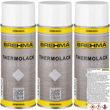 3x Thermolack Ofenlack Auspufflack hitzebeständig silber bis 600°C Spray