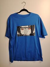 Beidseitig Anime Naruto Itachi sasuke face Augen Herren Baumwolle T-Shirt Blau M