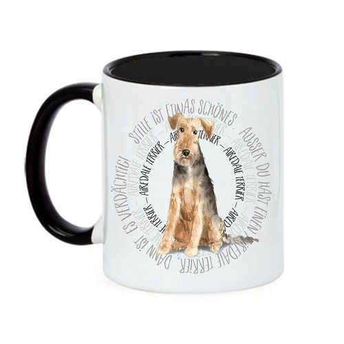 Tasse airedale terrier circle - airedale,