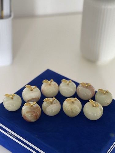 10x onyx apfel naturstein deko - apfel,