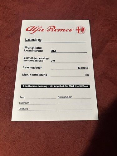 Orig alfa romeo preisschild - orig.,