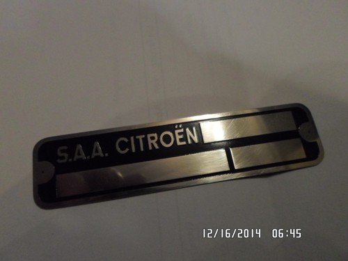 Typenschild citroen schild - citroen,