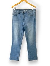 Lands' End hellblau Stretchbein hoch tailliert mit Stretchjeans Größe UK14