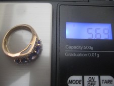 Schmuck Ring  5 Tansanite AA