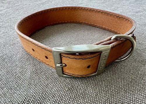 Hundehalsband leder braun - leder, 47