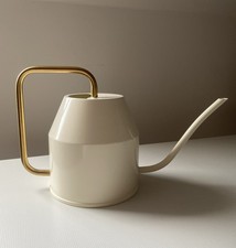 IKEA Gießkanne VATTENKRASSE elfenbeinweiß goldfarben 0.9 l