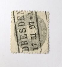1863 Mi: 350,- MiNr 19 c Wappen 5 Ngr. grauwacke Ra2 DRESDEN Befund Vaatz BPP