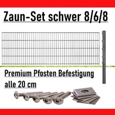 Doppelstabmattenzaun Set 8/6/8
