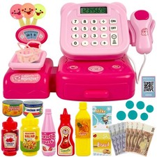 Interaktive Kinder-Kasse mit Waage Scanner Einkaufskorb