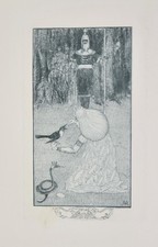 Heinrich Vogeler/Radierung/Schlangenbraut /Platte zerstört 1924/1894/Rief  4. d