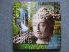 Leinwandbild Buddha - Hope, Happiness, Love Wanddeko Art Wandbild Buddhismus 