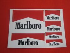 Neuwertig 1 Bogen 6 Stück original Marlboro Aufkleber Folie Sticker 1980iger 9