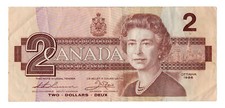 Banknote Kanada 2 Dollars 1986 – Canadian Dollar / Dollar canadien – Geldschein