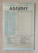 Bahnhof Abfahrtsplan Reinstedt noch aus Zeiten der Deutschen Reichsbahn